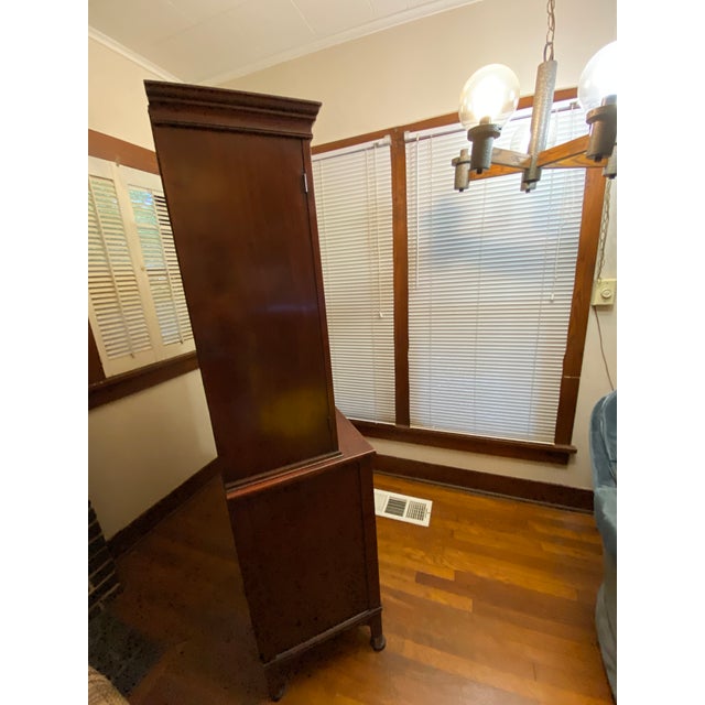 Vintage Brown Wood Versatile China Cabinet Display Cabinet Bookcase For Sale - Image 12 of 16