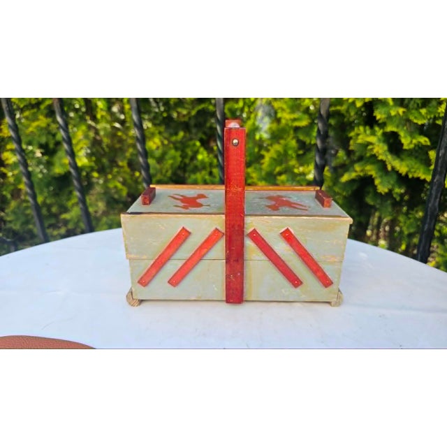 Beige Vintage Sewing Cabinet, 1960s For Sale - Image 8 of 8
