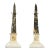 A Pair of Grand Tour Variegated Marble Obelisks For Sale