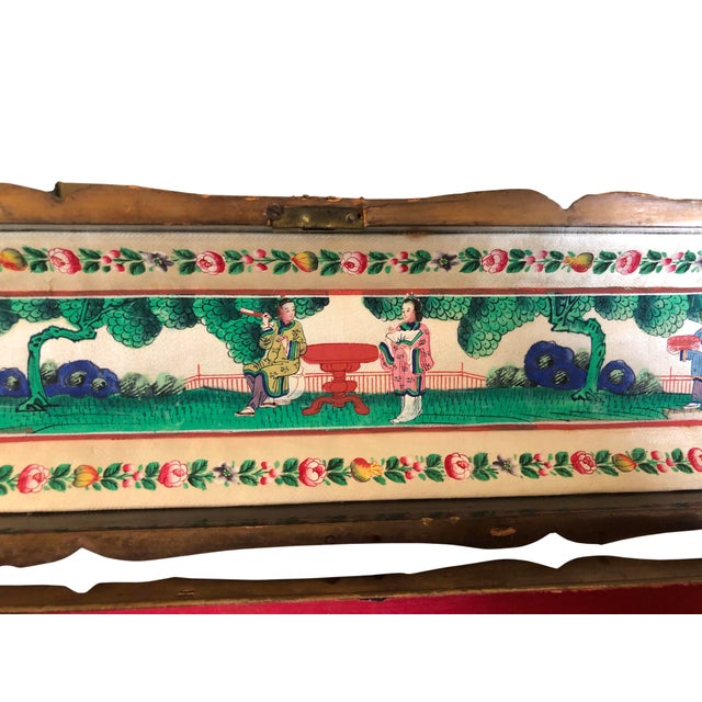 Early 19th Century Early 19th Century Hand Painted Chinese Fan Box For Sale - Image 5 of 7