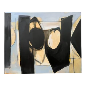 "Ode to Motherwell" Contemporary Original Modern Abstract Oil Painting on Canvas by Palmer S.