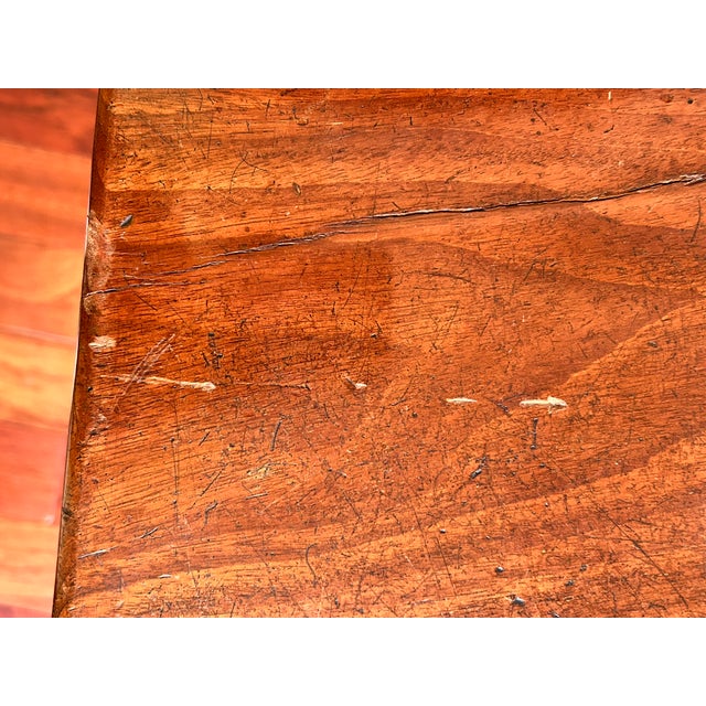 Wood 19th Century English Regency-Style Carved Mahogany Shield Back Hall Chairs - A Pair For Sale - Image 7 of 7