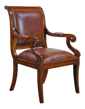 Regency Leather Arm Chair