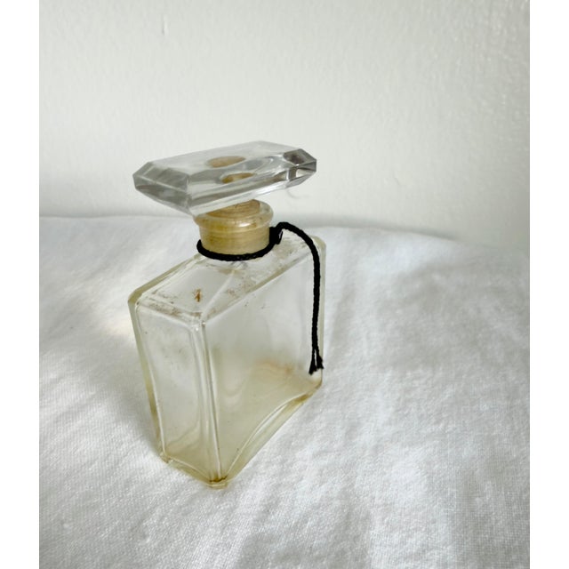 Vintage 1940s–1960s French Art Deco Glass Perfume Bottles Chanel Style Carven Set of 4 Flacons For Sale - Image 11 of 15