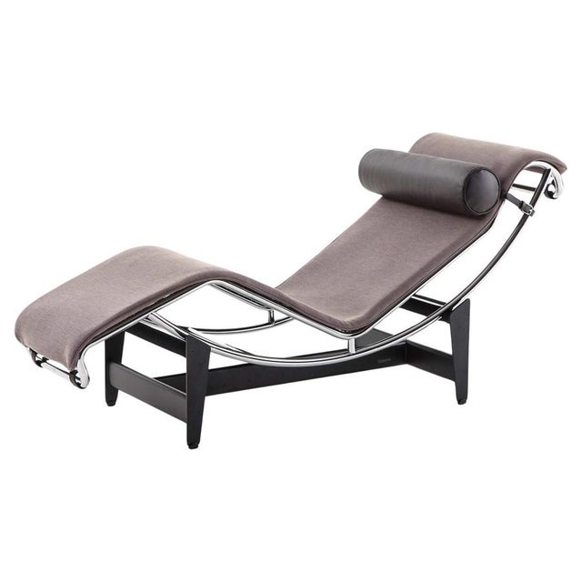 Gray 4 Durable Continuously Adjustable Chaise Lounge by Le Corbusier for Cassina For Sale - Image 8 of 8