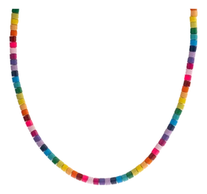 Rainbow Vibes Ceramic Bead Necklace