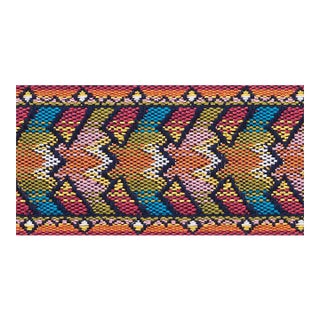 Sample - Schumacher Needlework Tape in Multi For Sale