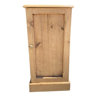 19th Century Scrubbed Pine Nightstand For Sale