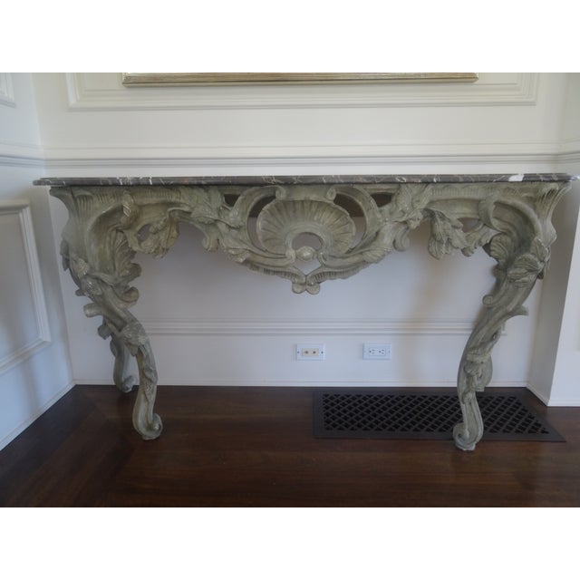 Fabulous Large Late 19th Century Louis XV Consoles a Pair For Sale - Image 12 of 13