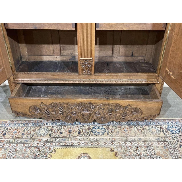 19th Century Norman Wedding Armoire in Light Oak For Sale - Image 14 of 18