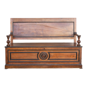 Mid 1800's Italian Walnut Heirloom Storage Bench