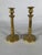 Pair of bronze candlesticks "with fruit baskets", Empire period, 19th century For Sale