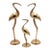 1970s Palm Beach Regency Solid Brass "Longevity" Crane Trio - Set of 3 For Sale
