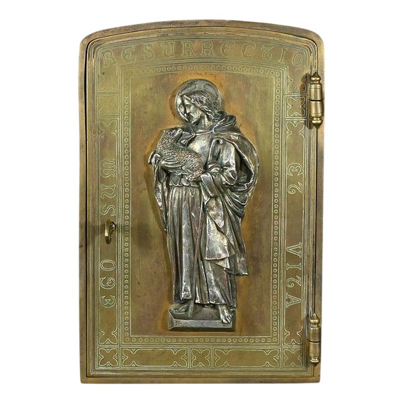 Bronze Tabernacle Door by J. Vallet, Late 19th Century For Sale
