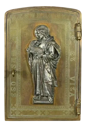 Bronze Tabernacle Door by J. Vallet, Late 19th Century