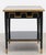 Neoclassical Black Laquer and Brass Greek Key End Table For Sale - Image 3 of 9