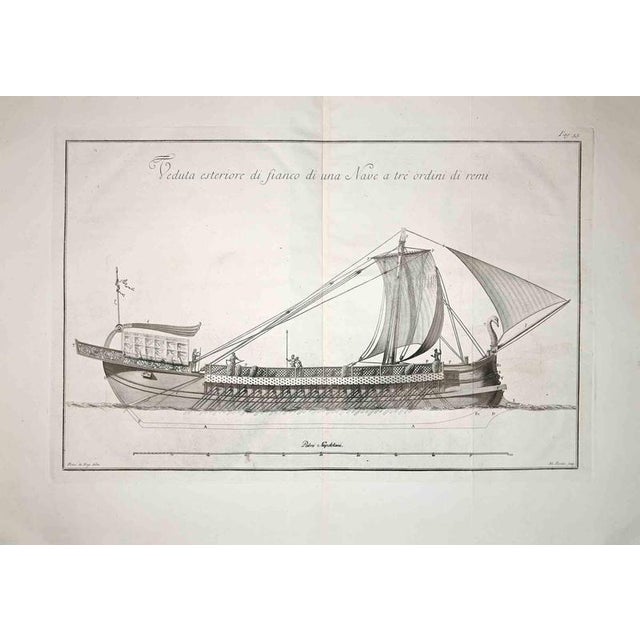 Etching on paper realized by pietro la vega and engraved by nicola fiorillo. Signed in the plate. Good conditions with...