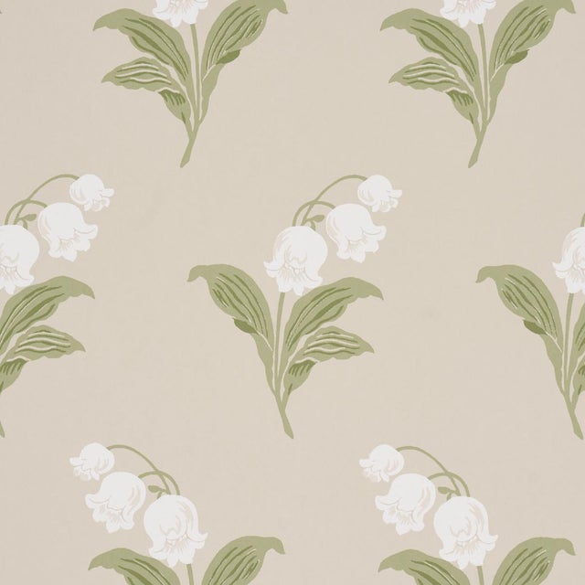 Contemporary SAMPLE - Schumacher Lily Of The Valley Wallpaper In Spring For Sale - Image 3 of 4