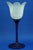 Tulip-Shaped Blue and White Murano Opaline Glass Vase by Alfedo Barbini, Italy, 1950s For Sale - Image 3 of 18
