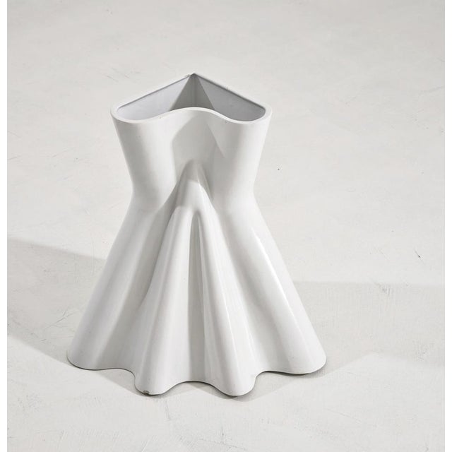 Mid-Century Modern White Glazed Ceramic Umbrella Stand by Enzo Bioli for Il Picchip Italia, 1970s For Sale - Image 17 of 17
