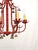Metal Fabulous Italian Tole Vintage Red Faux Bamboo Pagoda With Brass Bells Chandelier ~ Rewired ~ Restored ~ Rejuvenated For Sale - Image 7 of 12