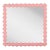 Fleur Home Audubon Bamboo Square Mirror in Pink Punch, 48x48 For Sale