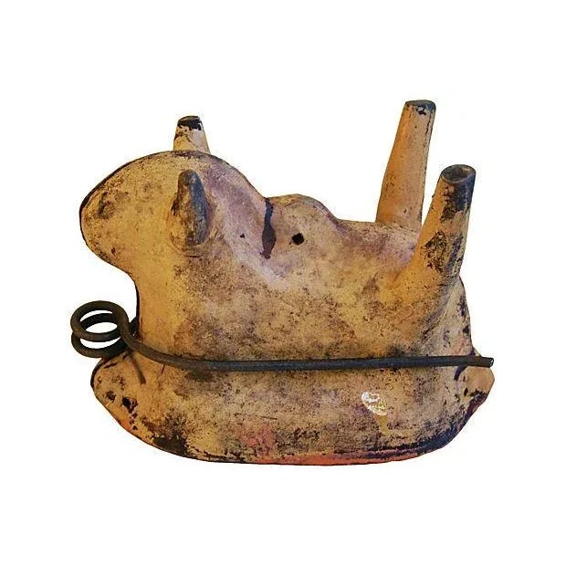 Ceramic Antique French Alsatian Lamb Cake Mold For Sale - Image 7 of 10