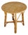 Vintage Rattan Bamboo Round Accent Table Woven Top 1960's For Sale