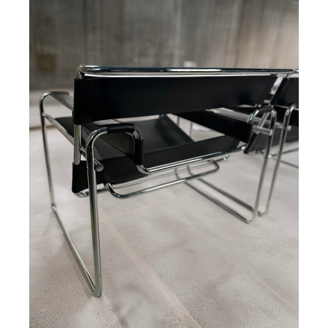 Vintage Wassily Chairs by Marcel Breuer, 1970s, Set of 2 For Sale - Image 11 of 16