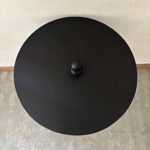 Side Table in Black Wood For Sale - Image 5 of 6