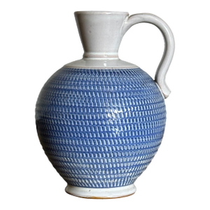 1960s Töreboda Ceramic Pitcher Vase With Handle