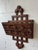 An impressive antique American Tramp Art wall-mounted letter holder dating to the late Victorian period, circa 1890–1915....