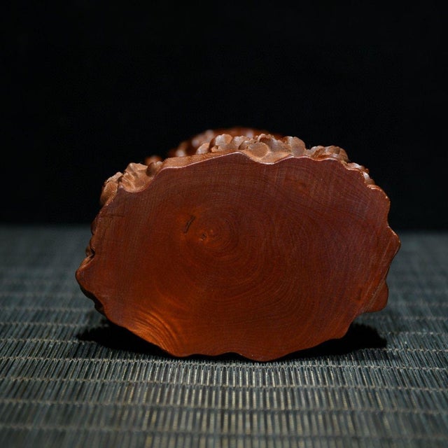 1980s Vintage Chinese Boxwood Carving of the Buddhist Triad (Western Paradise) For Sale - Image 5 of 9