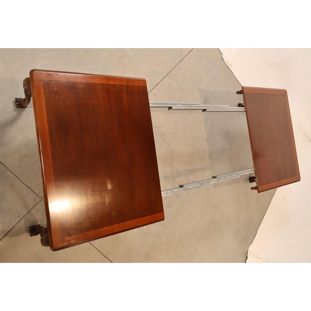 Stickley Chippendale Style Mahogany Expandable Dining Table For Sale - Image 9 of 18