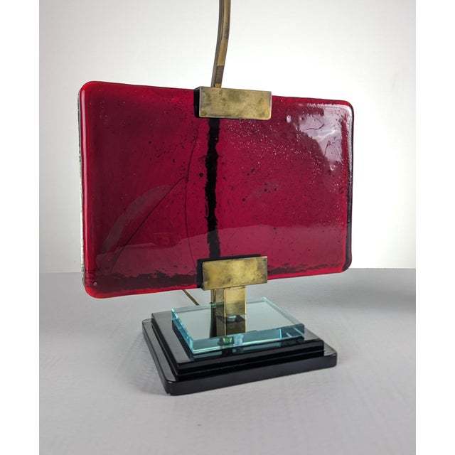 Fontana Arte Lamps in Glass and Brass attributed to Pietro Chiesa for Fontana Arte, 1950s, Set of 2 For Sale - Image 4 of 14