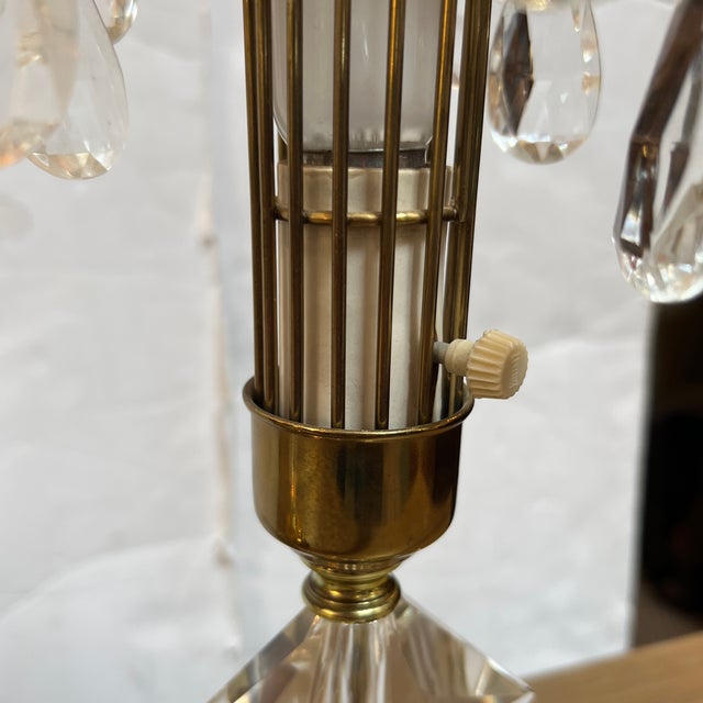 Vintage Crystal Waterfall Table Lamps, a Pair Chairish