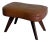 Vintage Scandinavian Mid Century Leather Footstool Ottoman For Sale