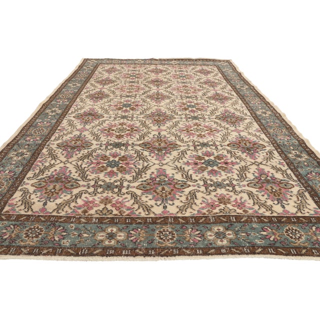 Rustic Vintage Turkish Sivas Rug, 05'08 X 10'00 For Sale - Image 3 of 10