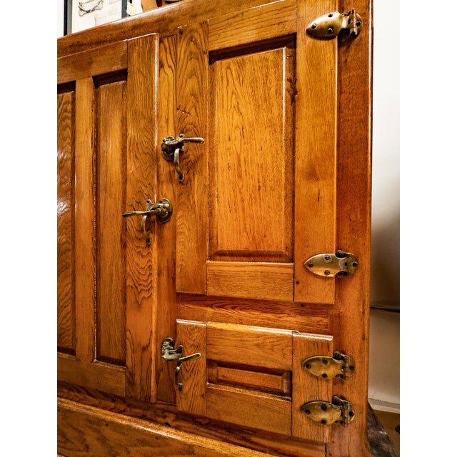 Antique Oak Ice Box For Sale - Image 11 of 16