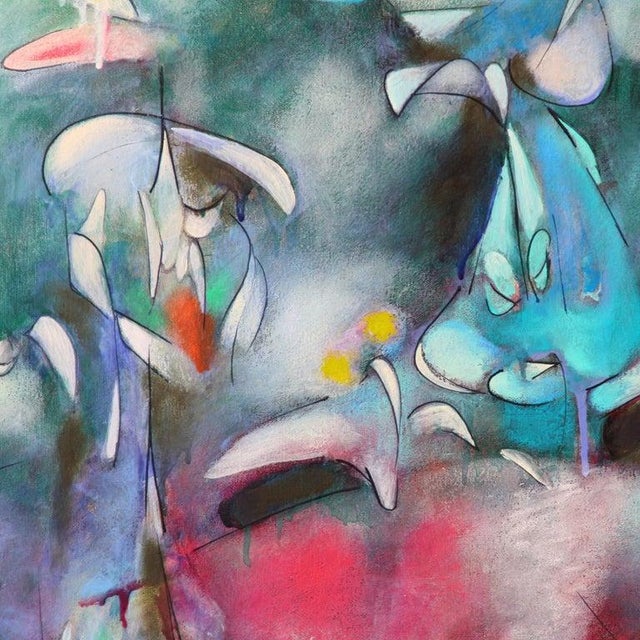 A 40" x 30" one of a kind Abstract Oil on Canvas Painting executed by artist Daniel Kettelhut. A certificate of...