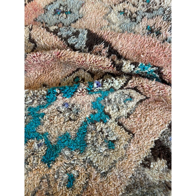 Textile 1980s Mid-Century Moroccan Moroccan Boujad Wool Rug For Sale - Image 7 of 7