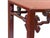 Brown Distressed Reddish Brown Trapezoidal Geometric Lattice Panel Console Table For Sale - Image 8 of 13