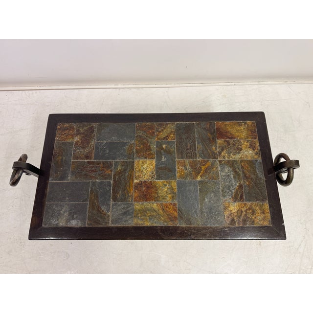Brutalist Iron and Tile Topped Coffee Table, 1970s For Sale - Image 17 of 18
