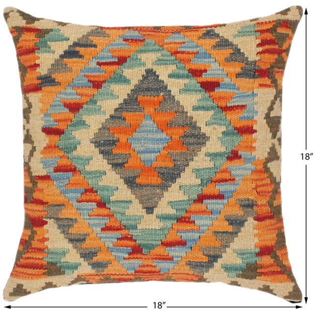 Southwestern Turkish Ninfa Hand Woven Kilim Throw Pillow For Sale - Image 4 of 5