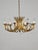 Marvelous Gilded Metal Sheaf Of Wheat Chandelier By Hans Kögl. 6 Scalloped Accented Lights Adorn This Large Beauty. Fully...