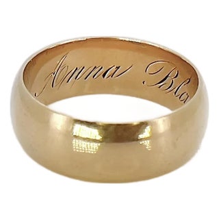 Late 19th Century Victorian Gold Band, , Size 6.5 For Sale