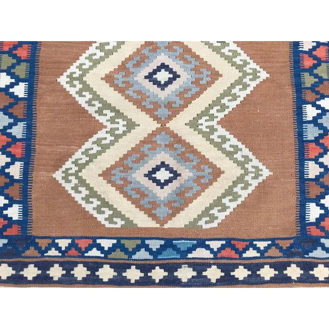 Vintage Turkish Kilim Flat Rug For Sale - Image 3 of 11