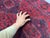 Long Red and Navy Tribal Medallion Runner Rug, 2'7" X 18'5" For Sale - Image 9 of 15