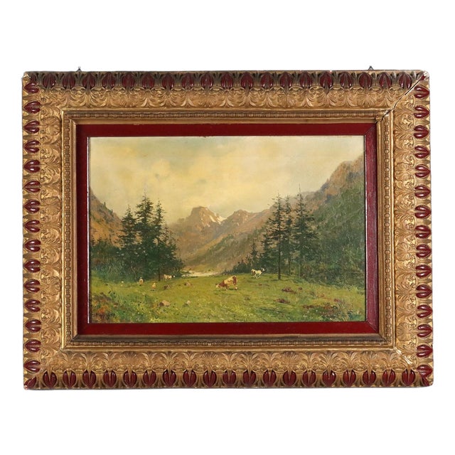 Giuseppe Buscaglione, Landscape, Oil on Canvas, 19th Century For Sale
