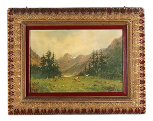 Giuseppe Buscaglione, Landscape, Oil on Canvas, 19th Century